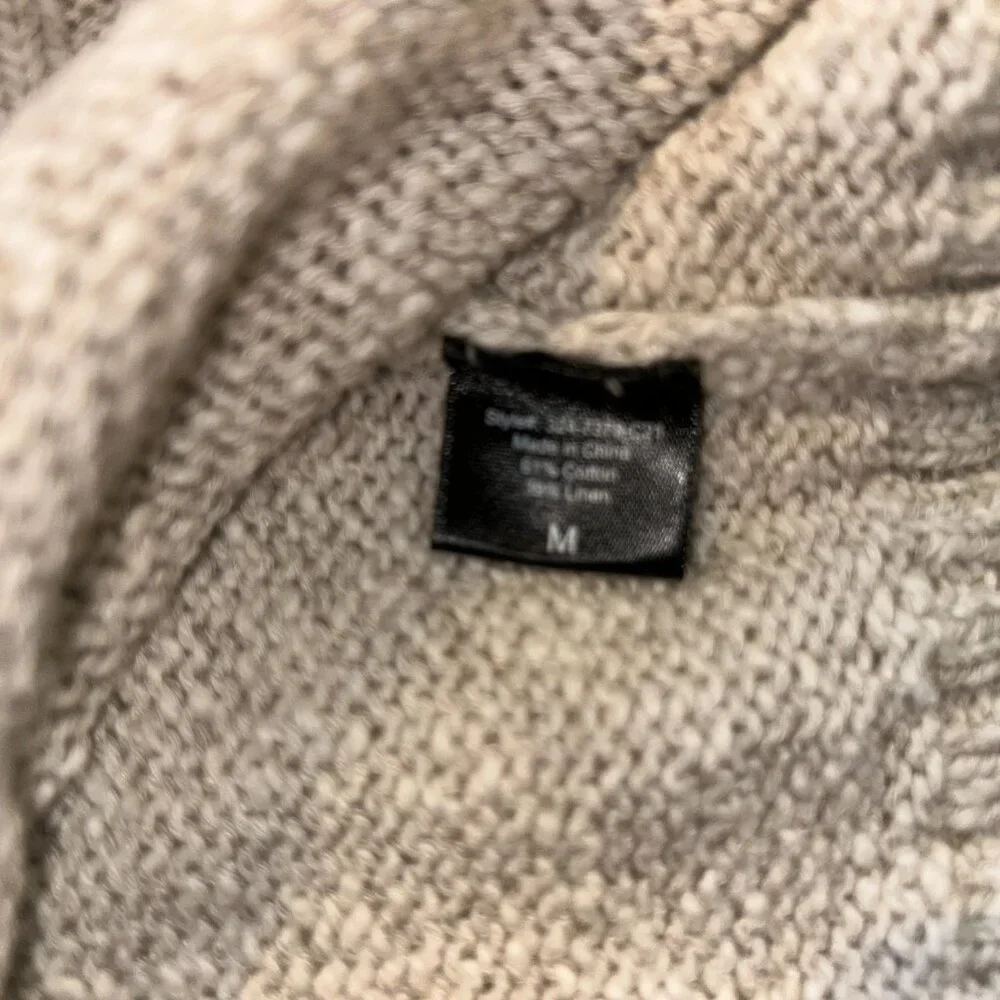 Jenni Kanye Cotton Linen Oversized Crew Neck, Oatmeal, Size Medium, Ladies - Picture 8 of 8